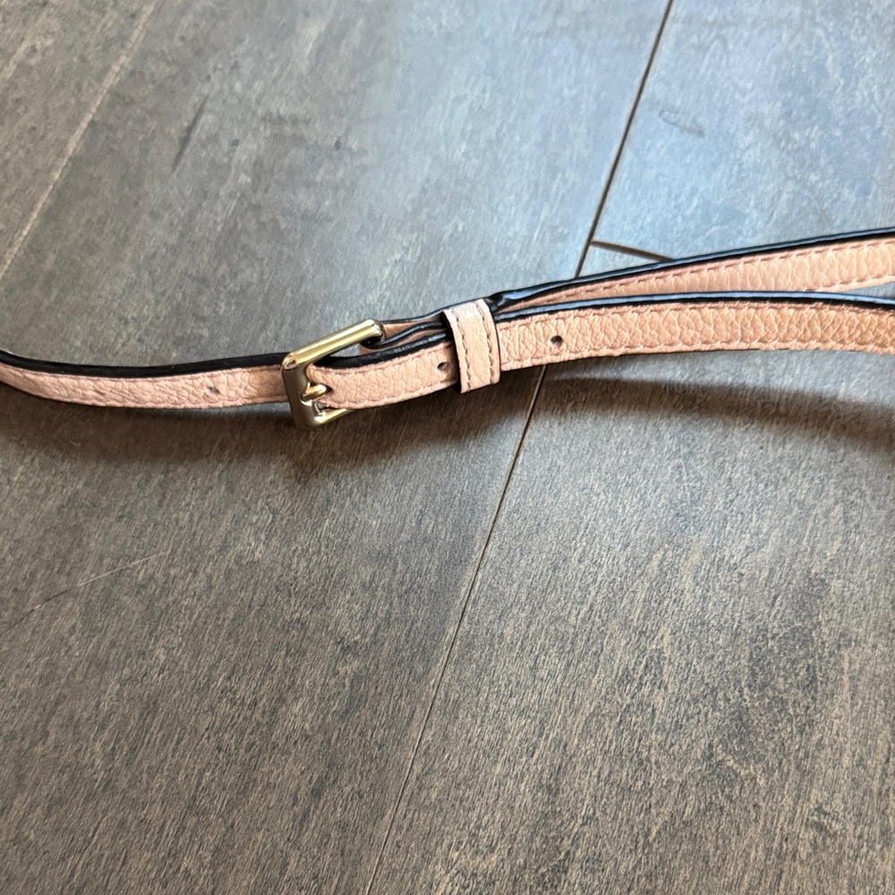 Kate Spade Blush Pink Pebbled Leather Crossbody Saddle Bag Boho Pre Loved - Picture 9 of 9